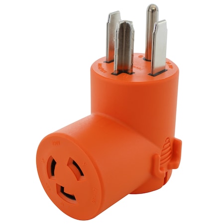 Ac Works Plug Adapter, L6-30R, 14-30P, L6-30P, 0 ft., Orange AD1430L630